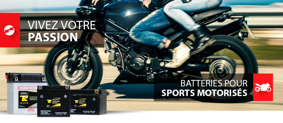 Batteries pour sports motorisés